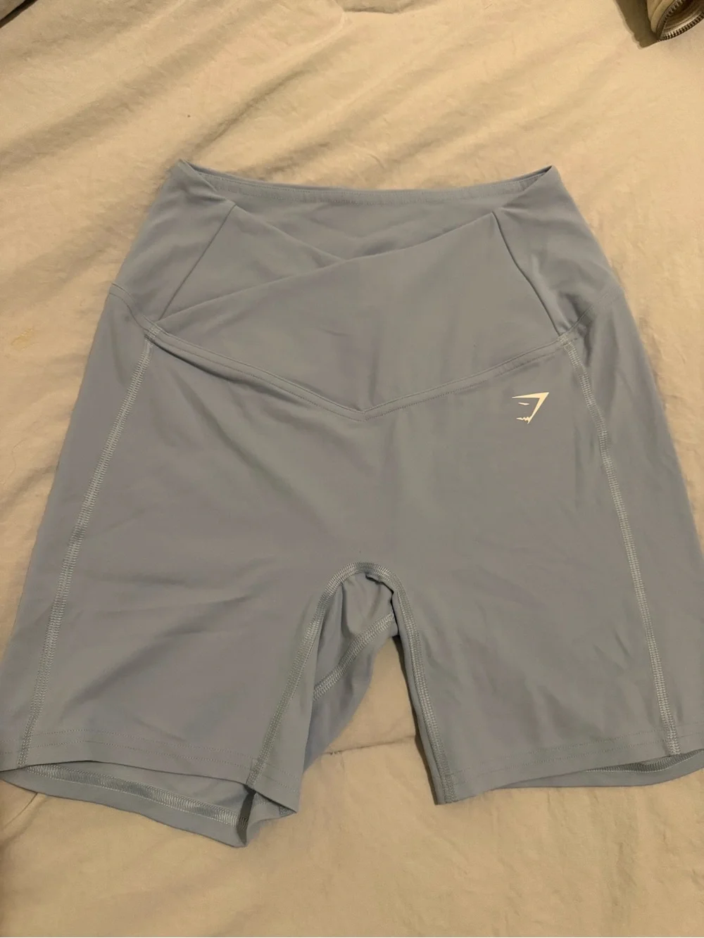 Gymshark Light Blue High-Rise Women’s Bike Shorts